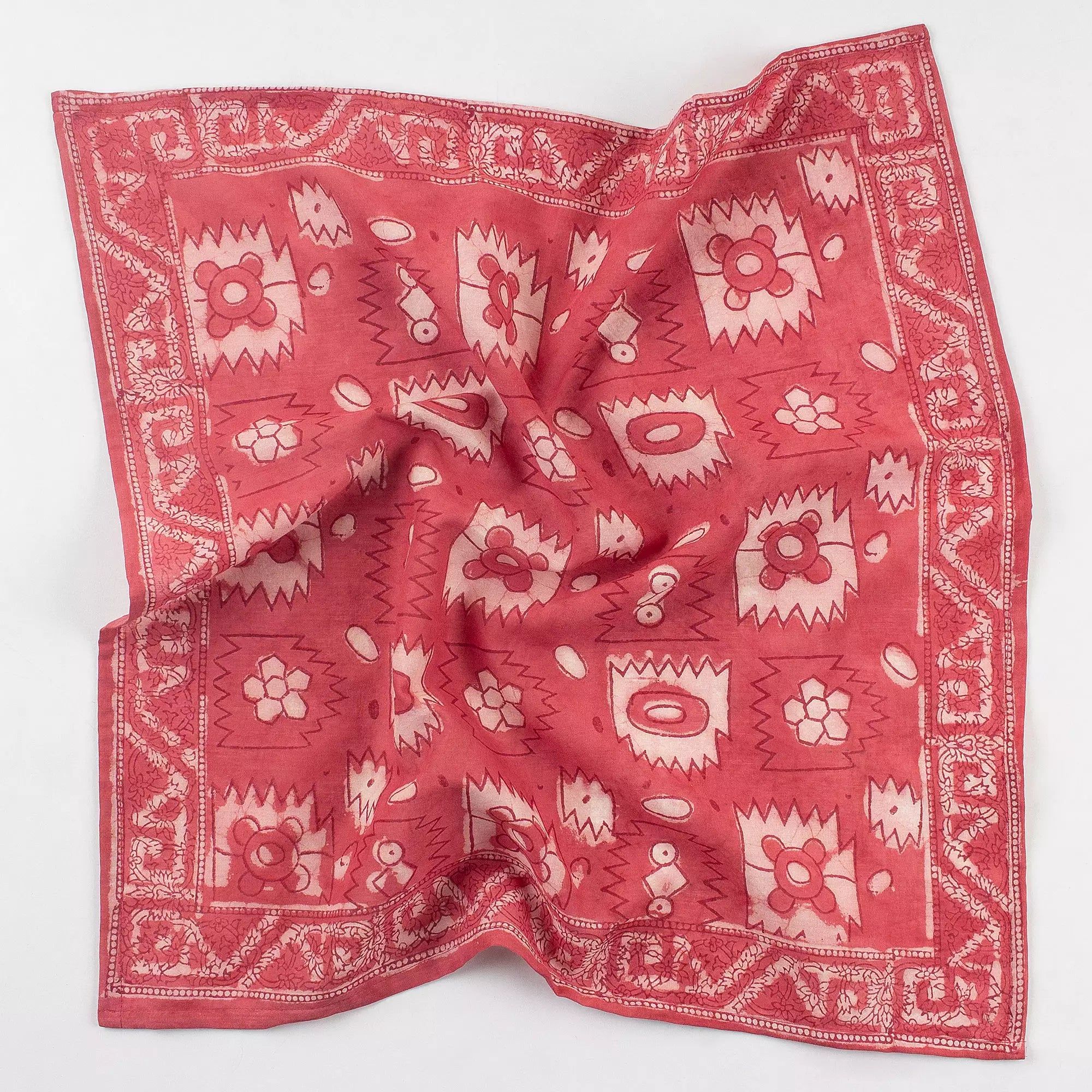 Hand Block Print Breathable Cotton Bandana for Multiused 599